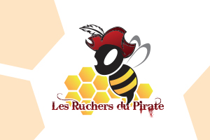 Création logo : Les Ruchers du Pirate