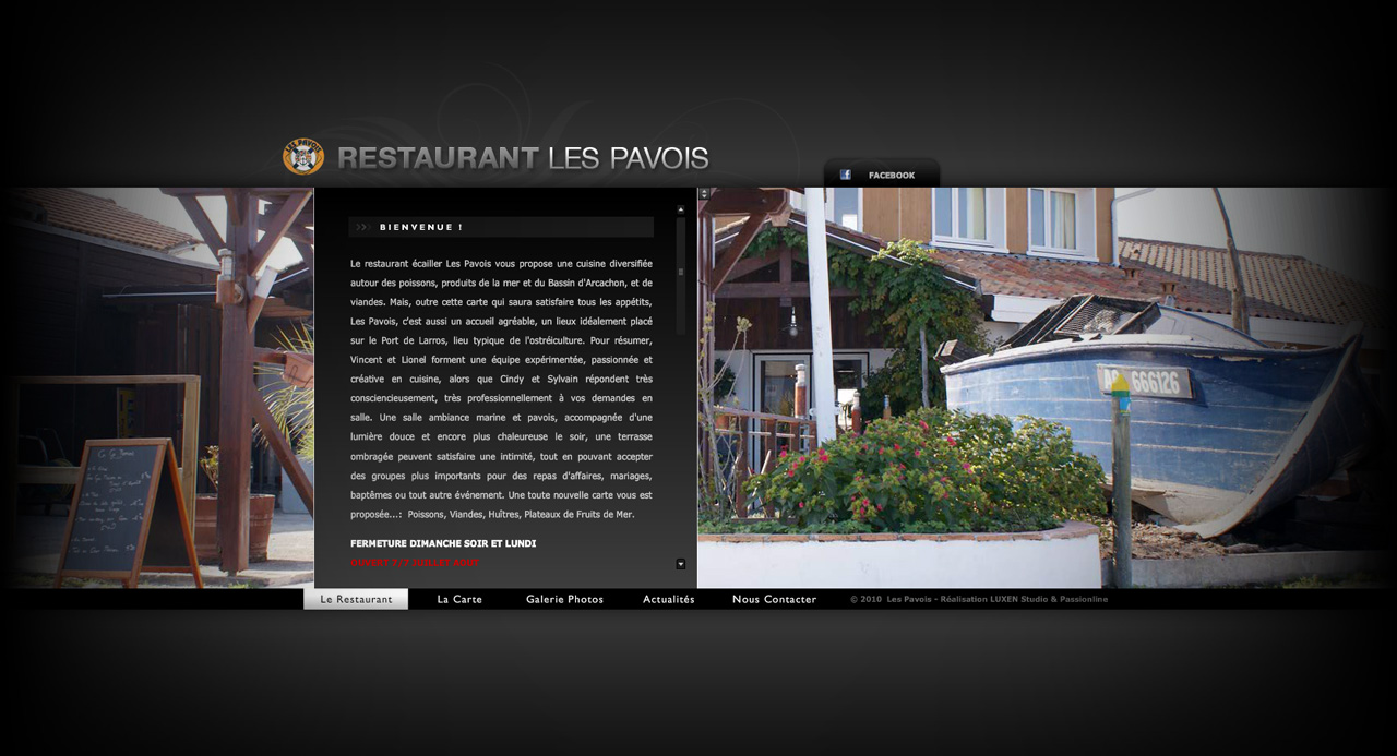 Site internet & Mobile : Restaurant Les Pavois